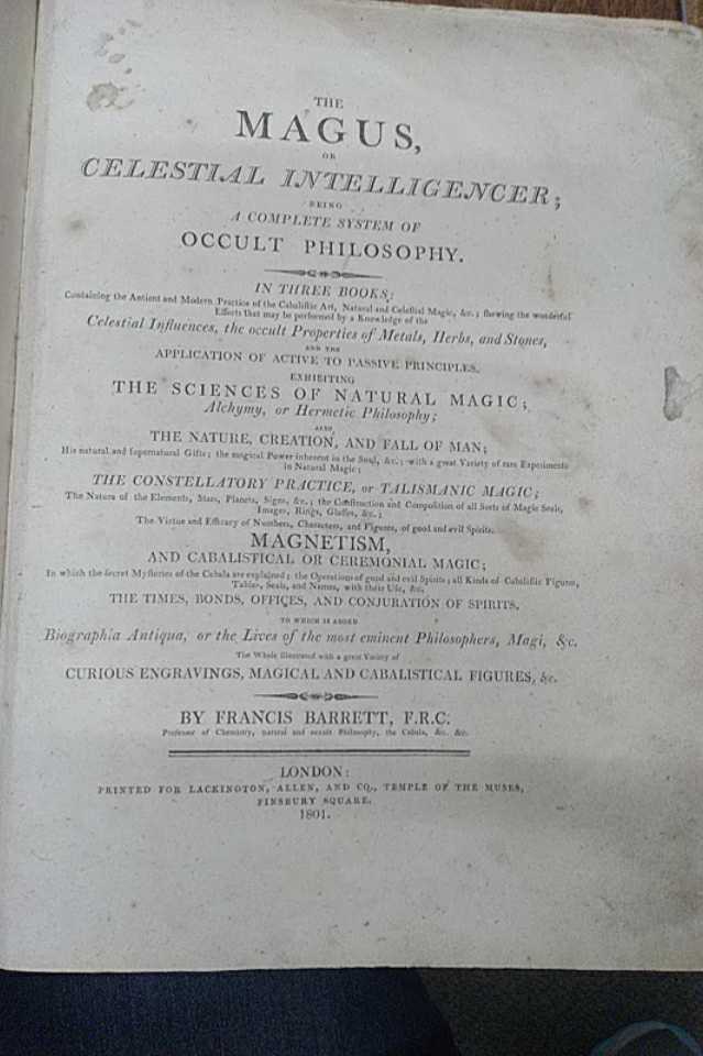 Stolen Austin, TX: THE MAGUS or Celestial Intelligencer Being a Complete System of Occult Philosophy