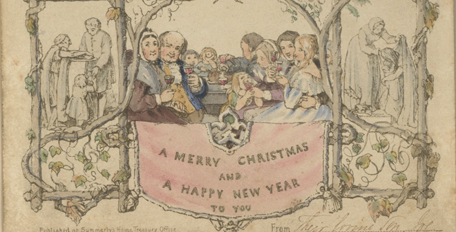 The World's Oldest Christmas Card on Display