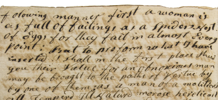 What’s Eating Archippus Seele? A 1788 Lawyer's Misogynistic Manuscript