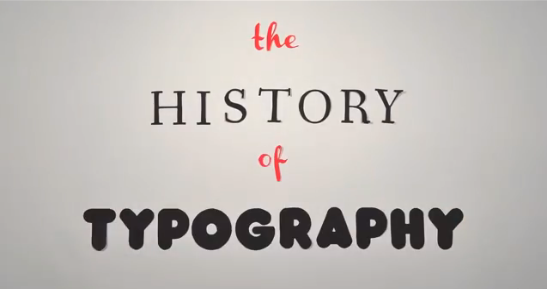 Animated Short on the History of Typography