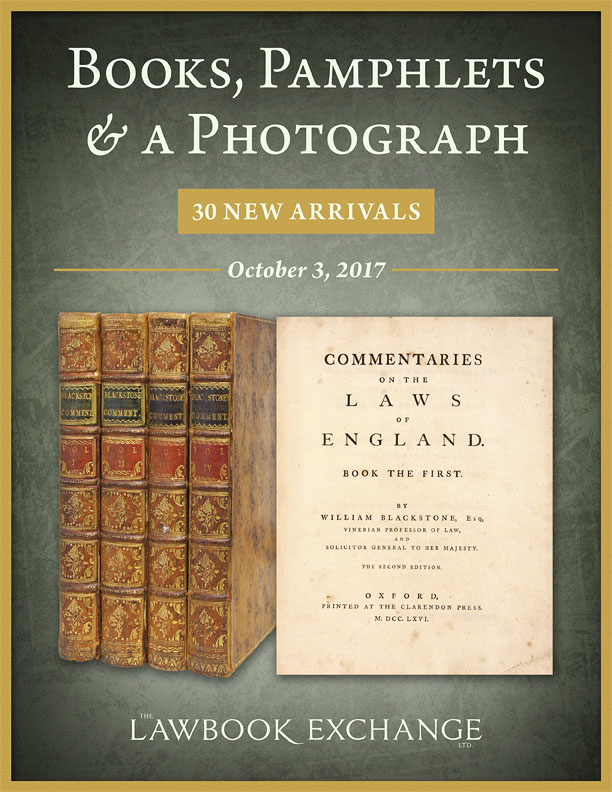 30 New Arrivals: Books, Pamphlets and a Photograph