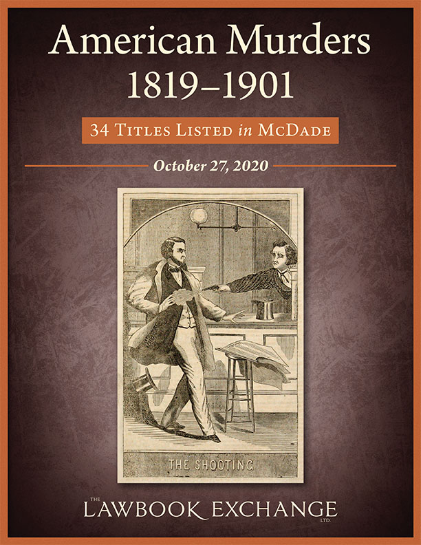 American Murders, 1819-1901: 34 Titles Listed in McDade