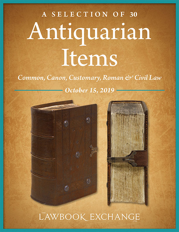 A Selection of 30 Antiquarian Items: Common, Canon, Customary, Roman and Civil Law