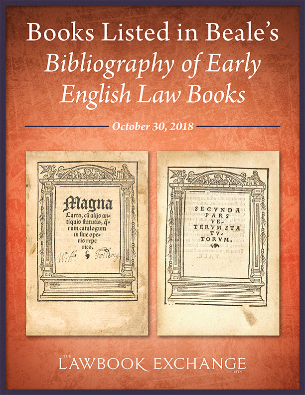 Books Listed in Beale’s Bibliography of Early English Law Book