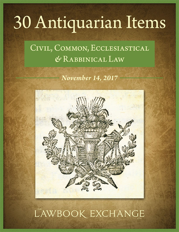 30 Antiquarian Titles: Civil, Common, Ecclesiastical and Rabbinical Law