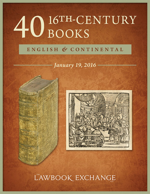 40 Sixteenth-Century Books: English and Continental January 19, 2016