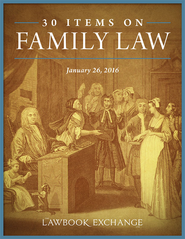 30 Items on Family Law January 26, 2015