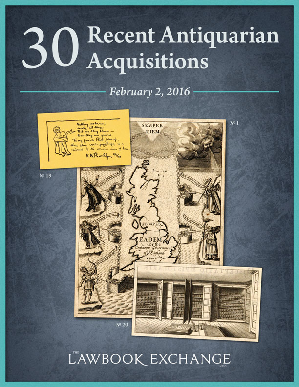 30 Recent Antiquarian Acquisitions February 2, 2016