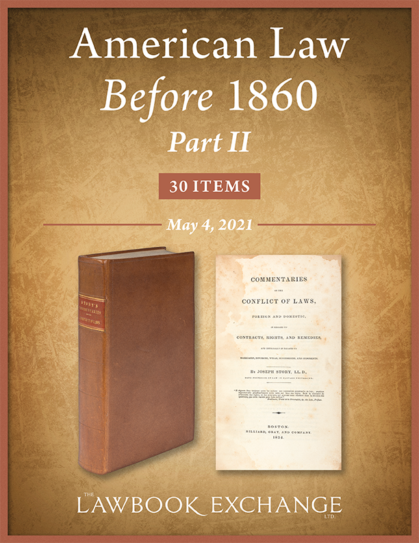American Law Before 1860, Part II: 30 Items