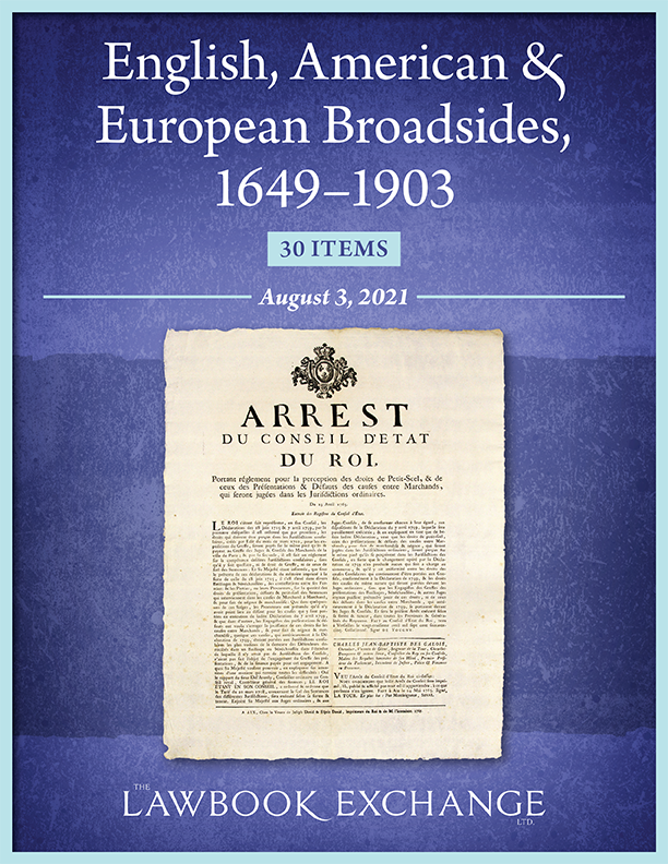 English, American & European Broadsides, 1649-1903
