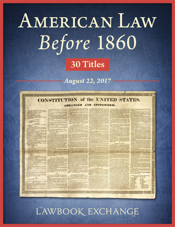 American Law Before 1860: 30 Titles