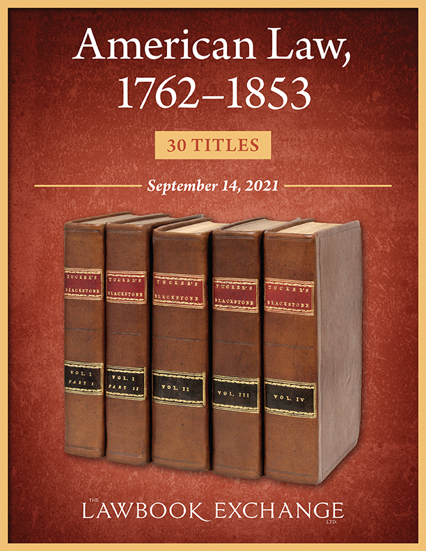 American Law, 1762-1853 – 30 Items