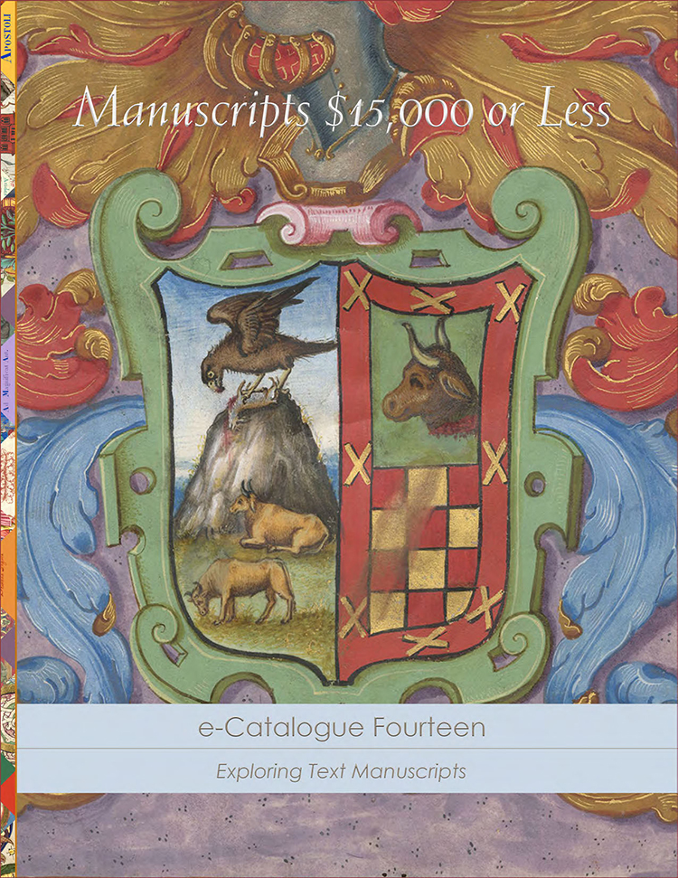 E-Catalogue Fourteen: Manuscripts $15,000 or Less