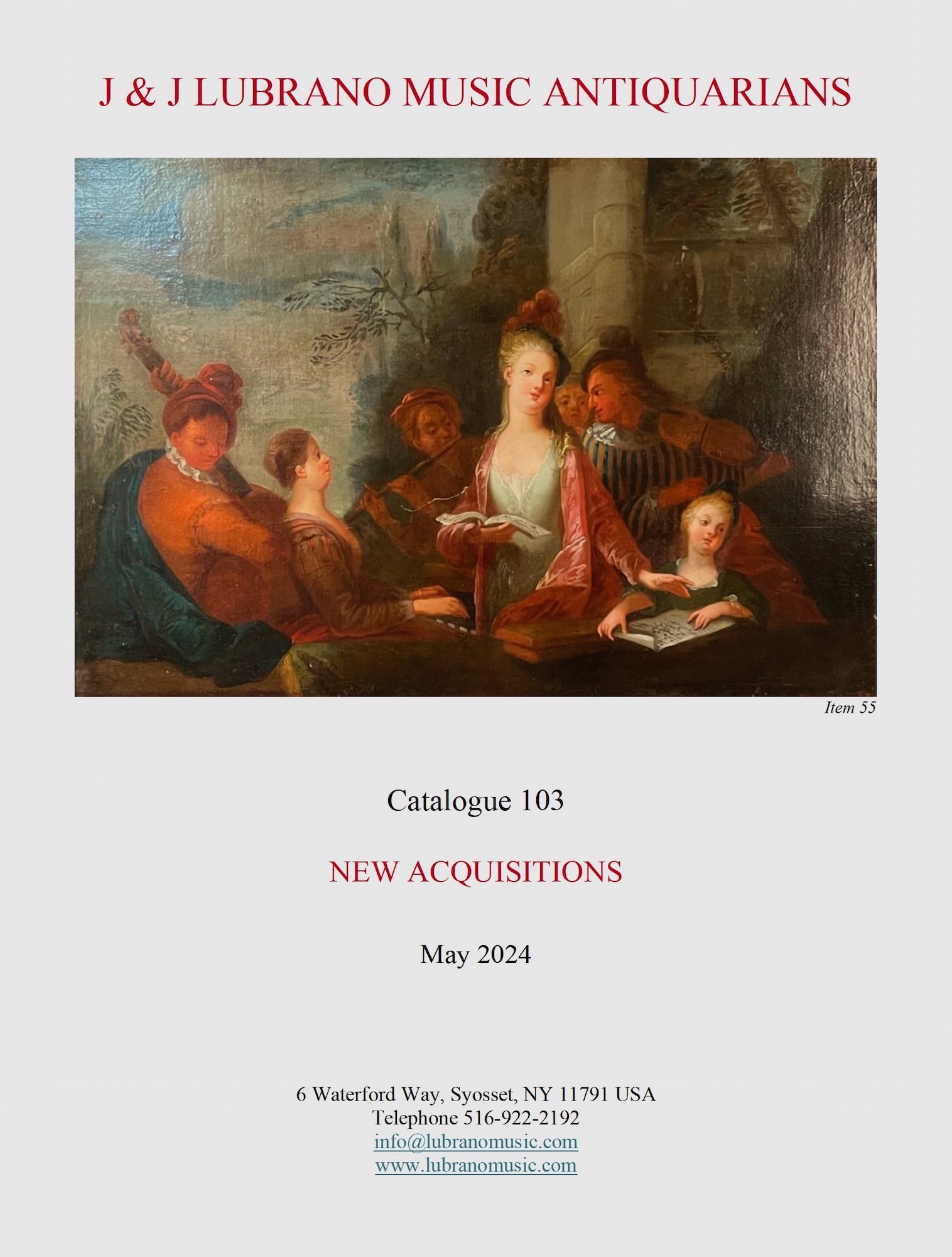 CATALOGUE 103: New Acquisitions May 2024