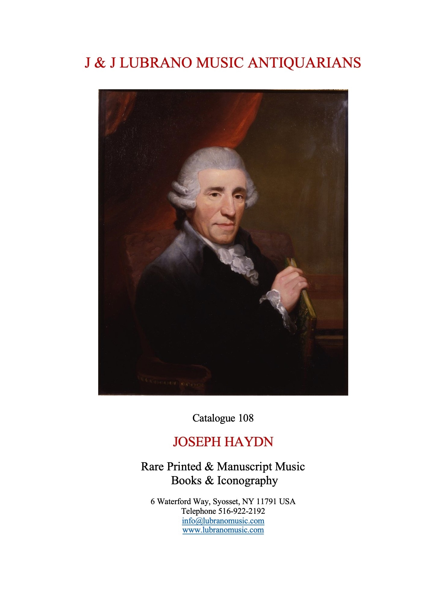 Catalogue 108: JOSEPH HAYDN