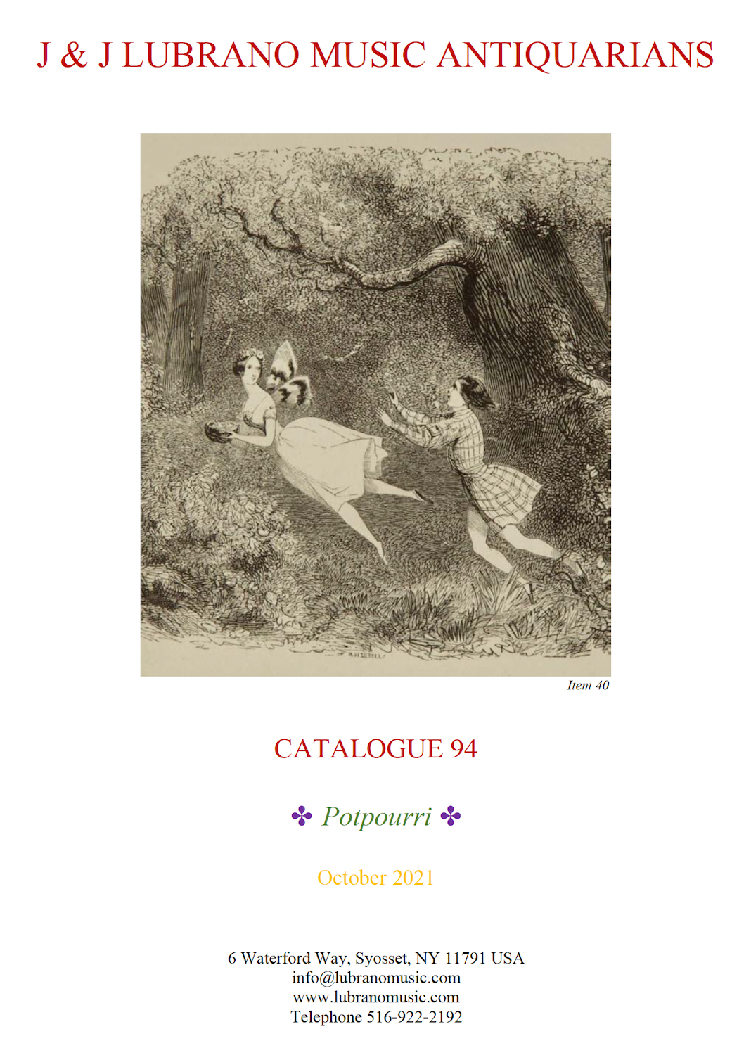 CATALOGUE 94: Potpourri - October 2021