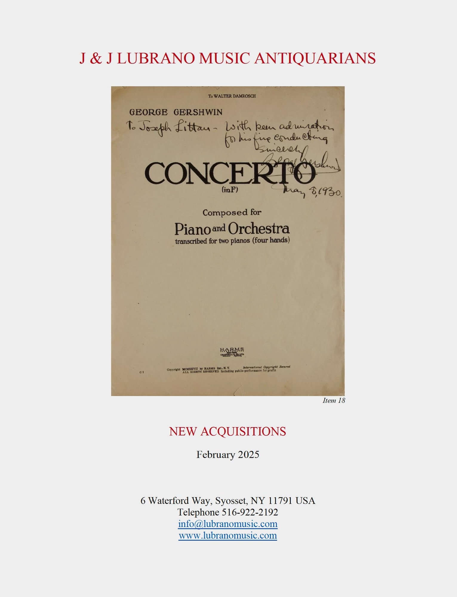 NEW ACQUISITIONS February 2025