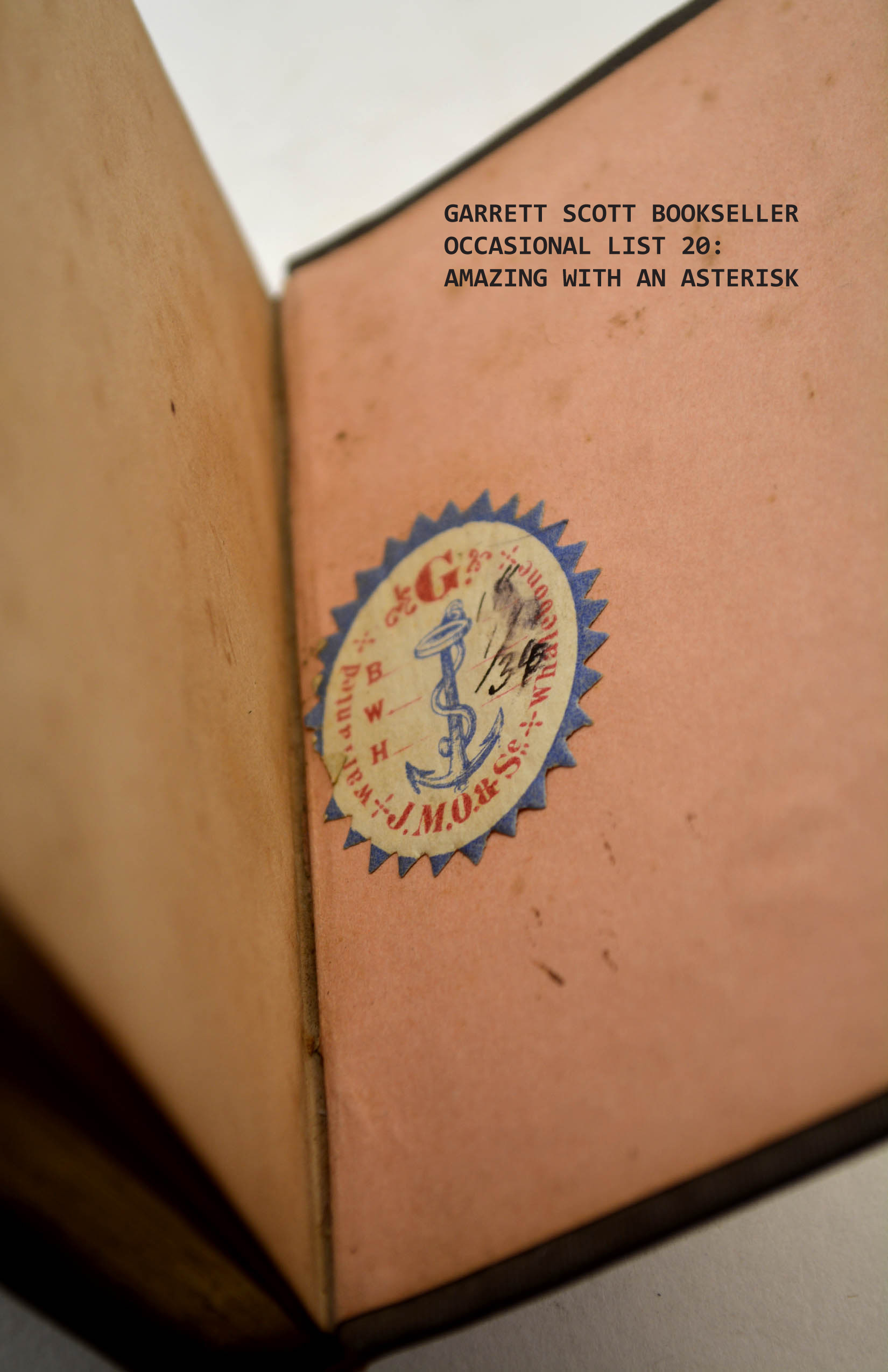 Occasional List 20: Amazing with an Asterisk