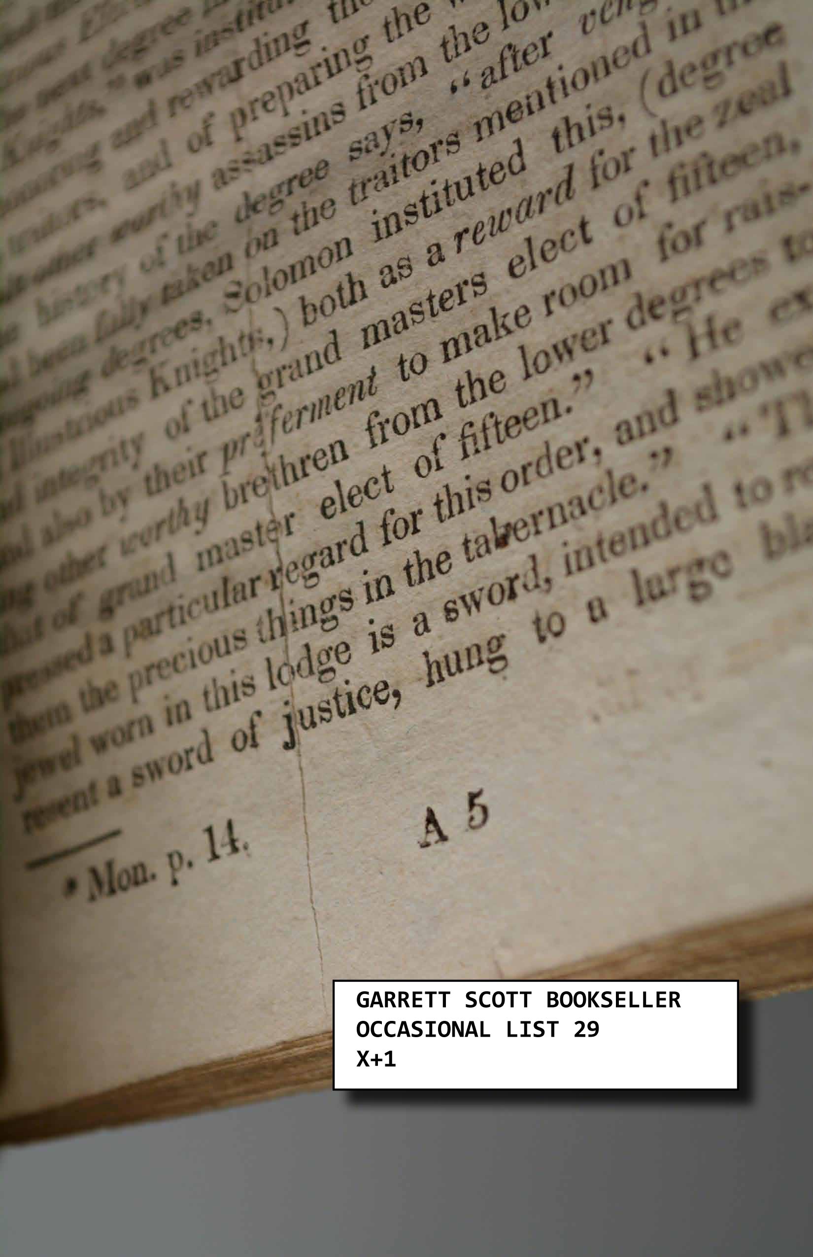 Occasional List 29: X+1