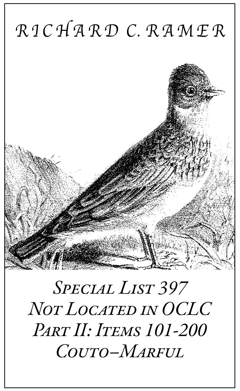 Special List 397: Not in OCLC, Part II: Items 101-200, Couto - Marful