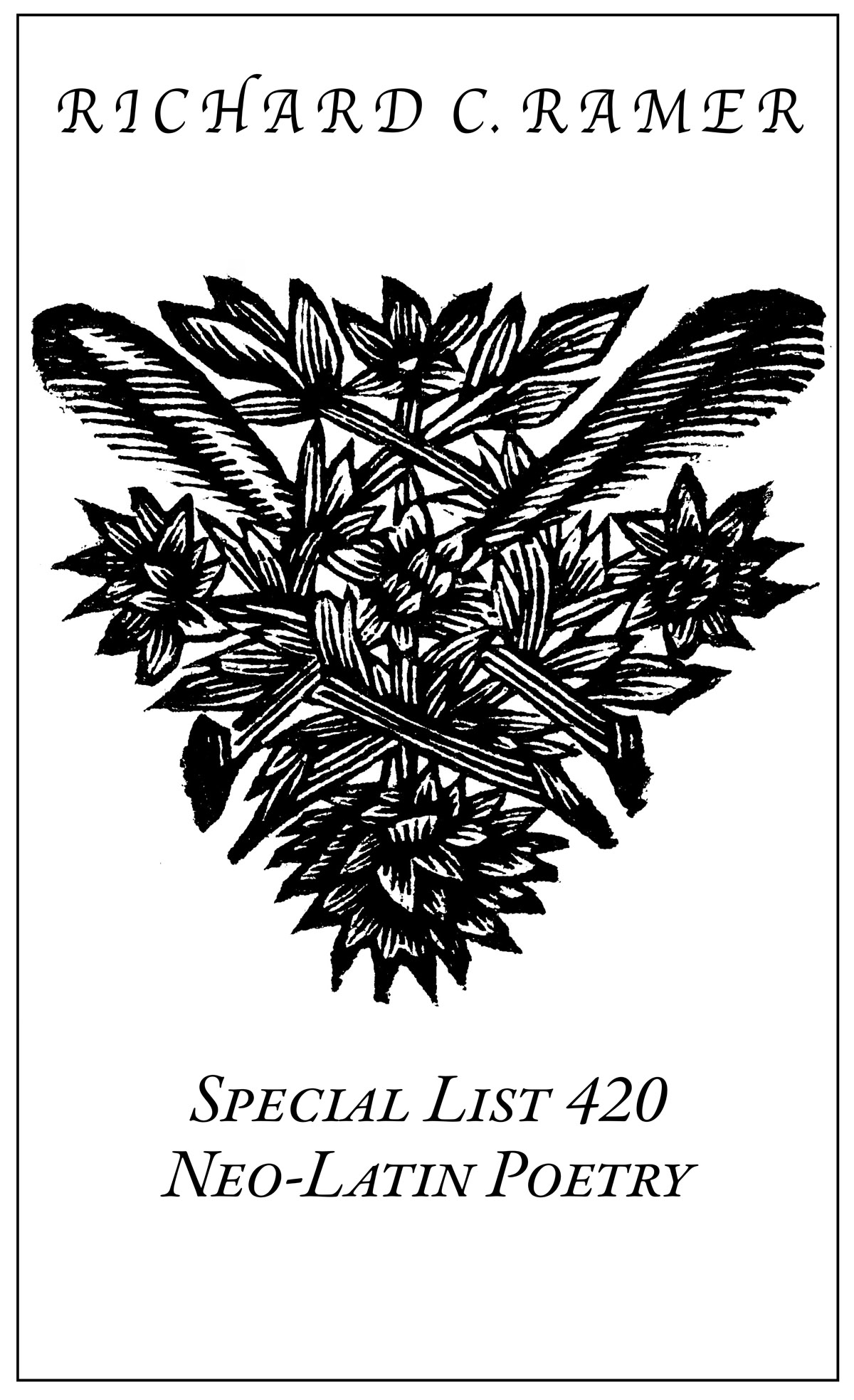 Special List 420: Neo-Latin Poetry
