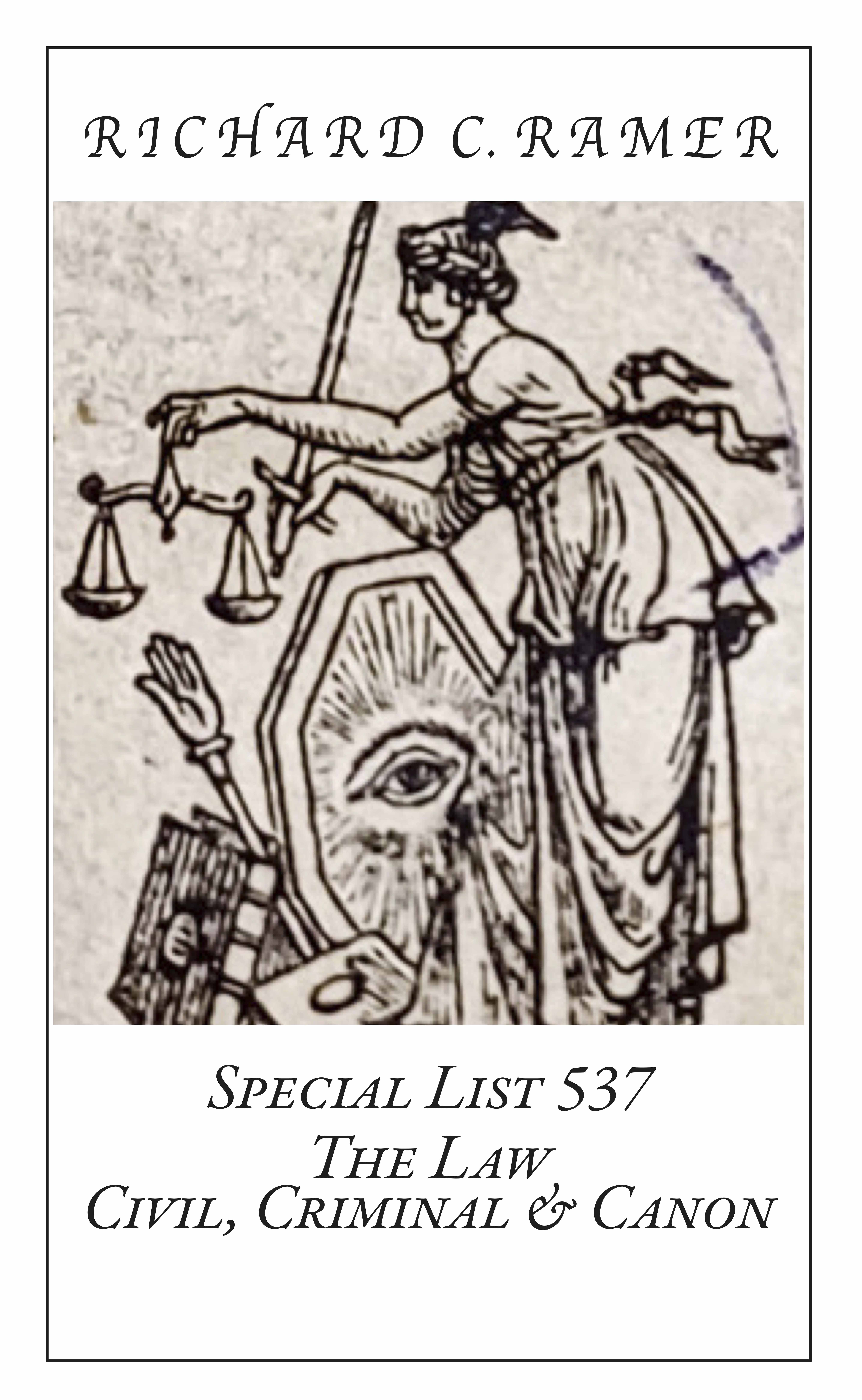 Special List 537: The Law -- Civil, Criminal & Canon