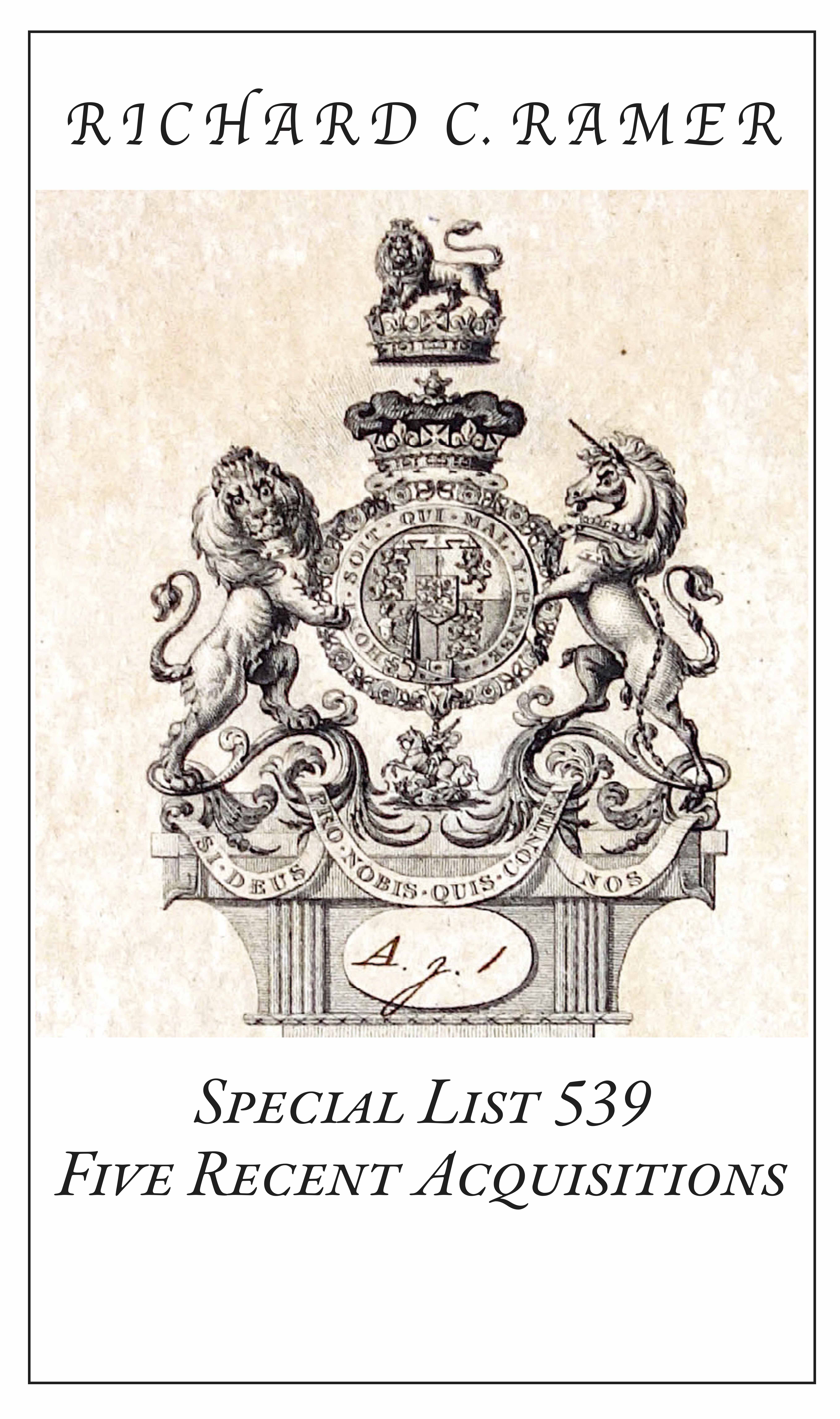 Special List 539: Five Recent Acquisitions
