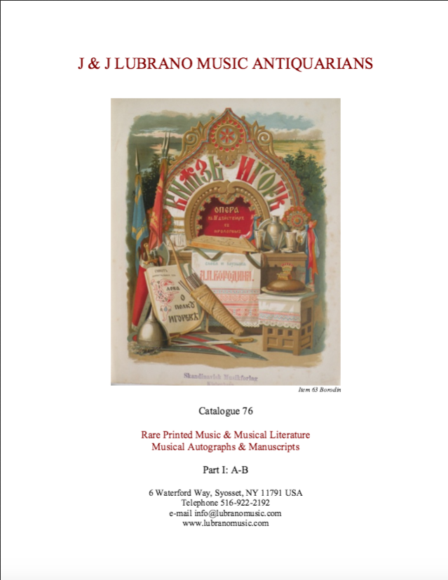 Catalogue 76 - Part I: A-B