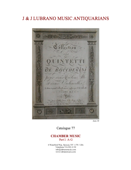 Catalogue 77 - Part I: A-G