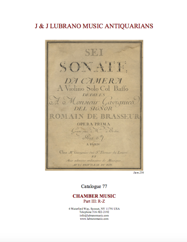 Catalogue 77 - Part III: R-Z