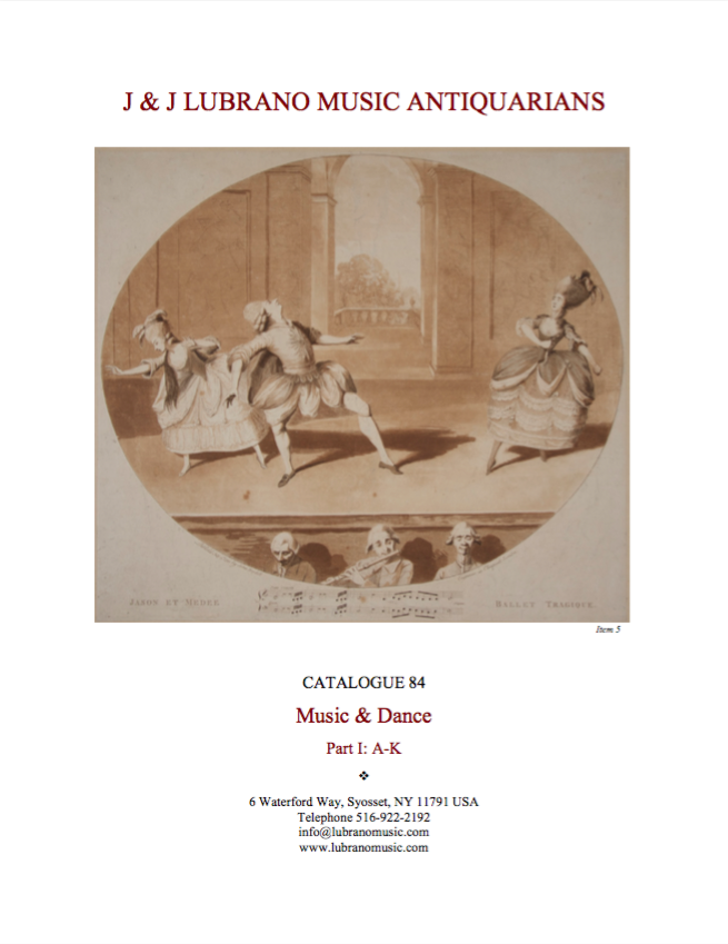 Catalogue 84, Part I: A-K