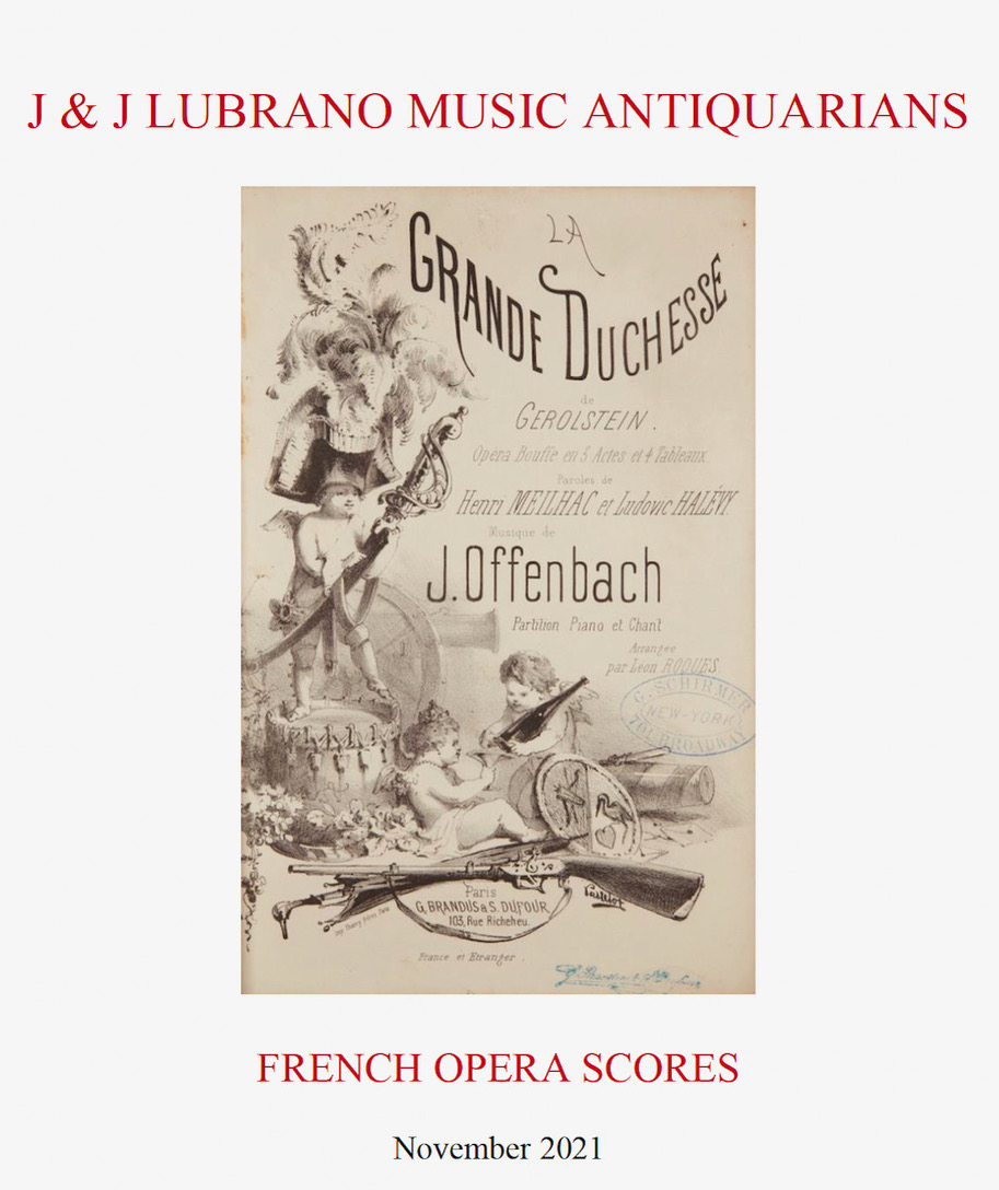 RARE FRENCH OPERA SCORES