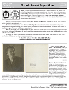 E-List 64: Recent AcquisitionsI am pleased to offer for sale a selection of recent acquisitions whic