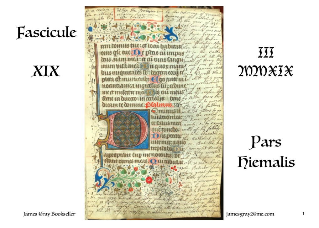 Facisicule XIX