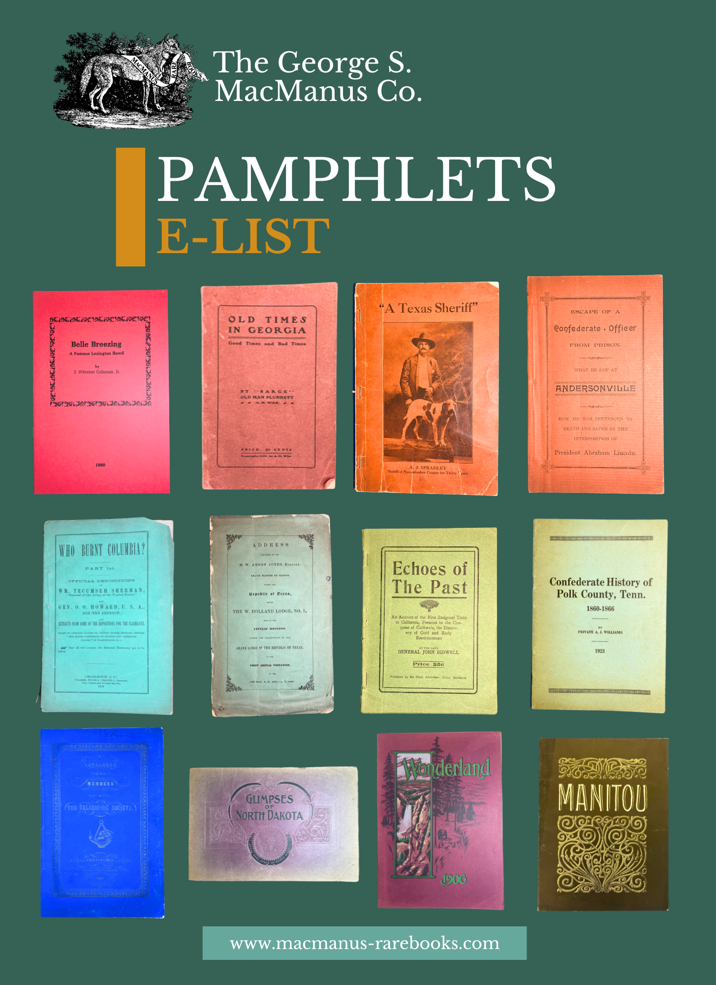 Special E-List: Pamphlets